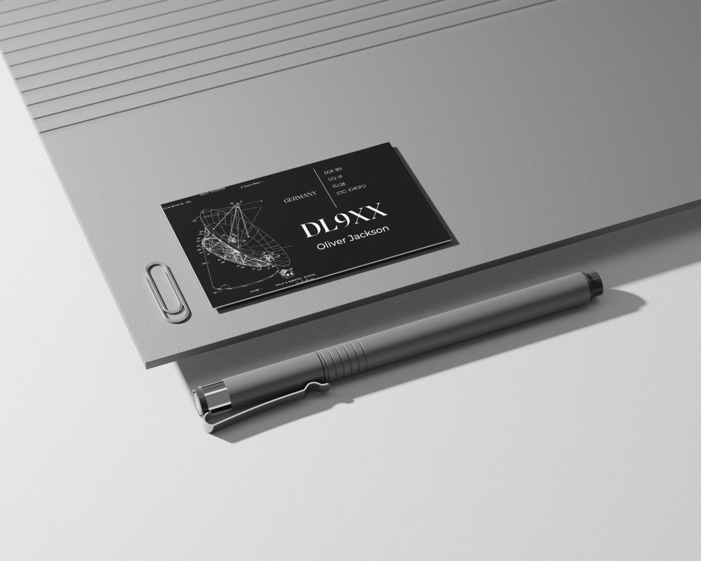 Editable custom QSL card for ham radio operators