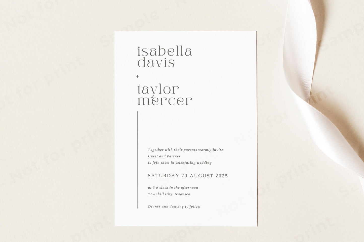 Minimalist Elegant Printable wedding invite
