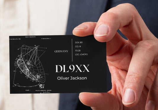 Ham radio card -  custom qsl card, qsl card template with instant download option - perfect way to exchange contact details and commemorate your communication with eQSL exchanges.