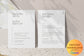 Modern minimalist wedding invitation template editable and printable