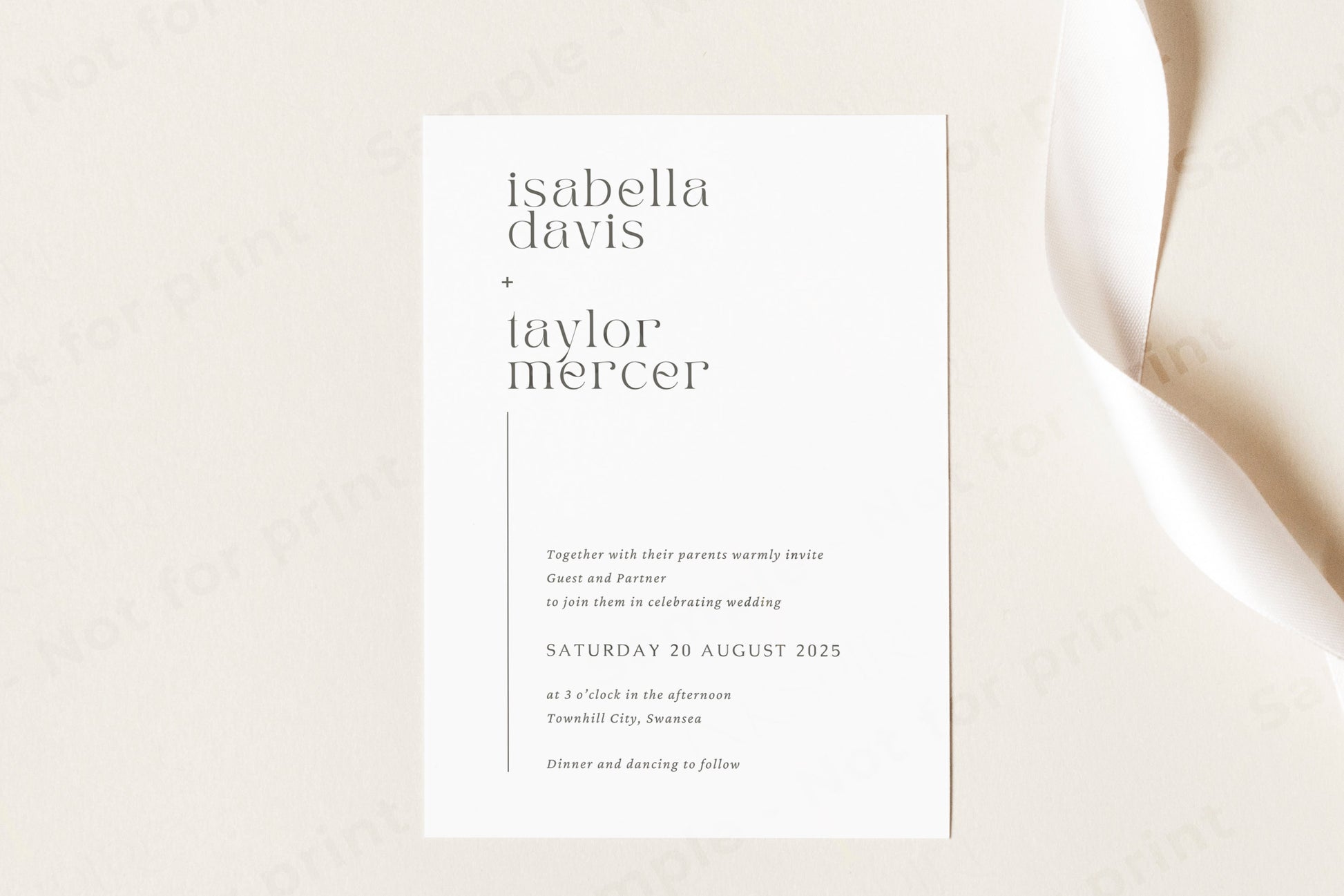 Minimalist Elegant Printable wedding invite 